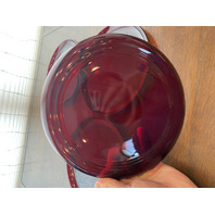 VTG SET(4) Ruby Red Glass Plates 9"W