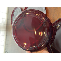 VTG SET(4) Ruby Red Glass Plates 9"W