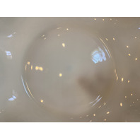 VTG FENTON Milk Glass Silver Crest Ruffled Rim Bowl 12"W