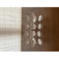 SET(8) VTG BACCARAT Crystal "MASSENA" Water Goblets 7"H SIGNED, FRANCE