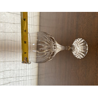 SET(8) VTG BACCARAT Crystal "MASSENA" White Wine Glasses 6 3/8"H SIGNED, FRANCE