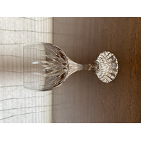 SET(8) VTG BACCARAT Crystal "MASSENA" White Wine Glasses 6 3/8"H SIGNED, FRANCE