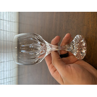 SET(8) VTG BACCARAT Crystal "MASSENA" White Wine Glasses 6 3/8"H SIGNED, FRANCE