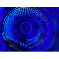 FENTON Cobalt Blue LANDMARK COLLECTION LTD ED #773/5000 Floral Vase 9.5"H SIGNED