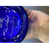 FENTON Cobalt Blue LANDMARK COLLECTION LTD ED #773/5000 Floral Vase 9.5"H SIGNED