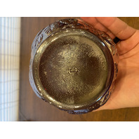 VTG Imperial Glass Red Iridescent Floral CHRYSANTHEMUM Carnival Glass Vase 6"H