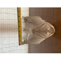 VTG LALIQUE Frosted Crystal NOAILLES Vase W/LABEL SIGNED 7.5"H FRANCE