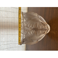 VTG LALIQUE Frosted Crystal NOAILLES Vase W/LABEL SIGNED 7.5"H FRANCE