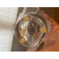 VTG LALIQUE Frosted Crystal NOAILLES Vase W/LABEL SIGNED 7.5"H FRANCE