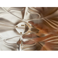 VTG LALIQUE Frosted Crystal NOAILLES Vase W/LABEL SIGNED 7.5"H FRANCE