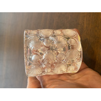 VTG LALIQUE Crystal TOKYO PATTERN Cigarette/Match Holder 3.25"H SIGNED