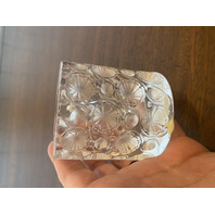 VTG LALIQUE Crystal TOKYO PATTERN Cigarette/Match Holder 3.25"H SIGNED