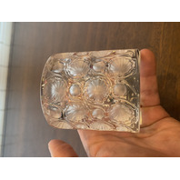 VTG LALIQUE Crystal TOKYO PATTERN Cigarette/Match Holder 3.25"H SIGNED