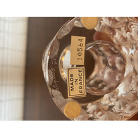 VTG LALIQUE Crystal TOKYO PATTERN Cigarette/Match Holder 3.25"H SIGNED