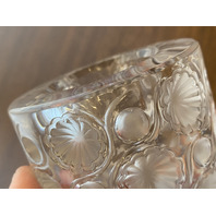 VTG LALIQUE Crystal TOKYO PATTERN Cigarette/Match Holder 3.25"H SIGNED