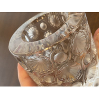 VTG LALIQUE Crystal TOKYO PATTERN Cigarette/Match Holder 3.25"H SIGNED