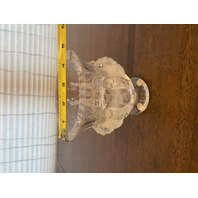 VTG LALIQUE Crystal DAMPIERRE Vase Birds/Vines SIGNED 5"H FRANCE