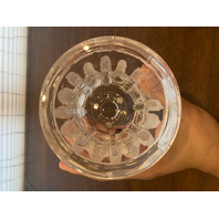 VTG LALIQUE Crystal DAMPIERRE Vase Birds/Vines SIGNED 5"H FRANCE