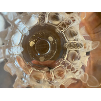 VTG LALIQUE Crystal DAMPIERRE Vase Birds/Vines SIGNED 5"H FRANCE