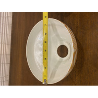 VTG White & Gold Iridescent Draped Art Glass Lamp Shade 4.75"H