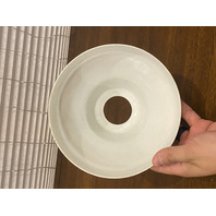 VTG White & Gold Iridescent Draped Art Glass Lamp Shade 4.75"H