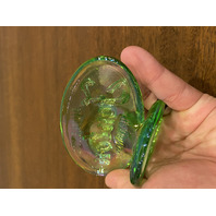 VTG 1980 FENTON Green Iridescent FAGCA Dealer Logo 4.75"L