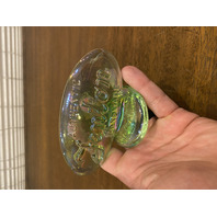 VTG 1980 FENTON Green Iridescent FAGCA Dealer Logo 4.75"L