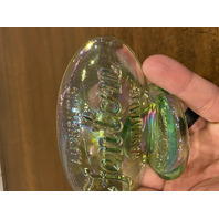 VTG 1980 FENTON Green Iridescent FAGCA Dealer Logo 4.75"L