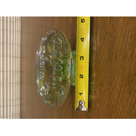 VTG 1980 FENTON Green Iridescent FAGCA Dealer Logo 4.75"L