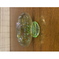 VTG 1980 FENTON Green Iridescent FAGCA Dealer Logo 4.75"L