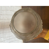 LARGE/HEAVY VTG LALIQUE-STYLE Frosted CHERUB/ANGEL Art Glass Vase 9"H