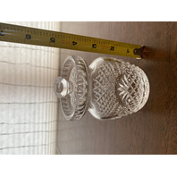 VTG WATERFORD Crystal ALANA Condiment Jar W/Lid SIGNED 4.75"H