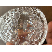 VTG WATERFORD Crystal ALANA Condiment Jar W/Lid SIGNED 4.75"H