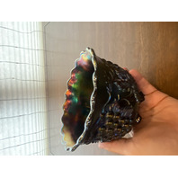 VTG Dugan Blue/Purple Iridescent GRAPE DELIGHT Footed Carnival Nut Bowl 6"W