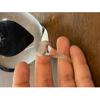 VTG ZELLIQUE STUDIO Heart Shaped Art Glass Perfume Bottle W/Dauber SIGNED 3.75"H