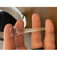 VTG ZELLIQUE STUDIO Heart Shaped Art Glass Perfume Bottle W/Dauber SIGNED 3.75"H