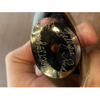 VTG ZELLIQUE STUDIO Heart Shaped Art Glass Perfume Bottle W/Dauber SIGNED 3.75"H