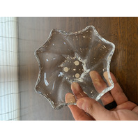 VTG Baccarat Crystal Free Form Candy Dish/Bowl SIGNED 5.5"W FRANCE