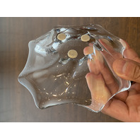 VTG Baccarat Crystal Free Form Candy Dish/Bowl SIGNED 5.5"W FRANCE