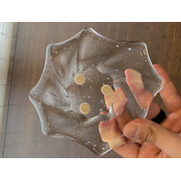 VTG Baccarat Crystal Free Form Candy Dish/Bowl SIGNED 5.5"W FRANCE