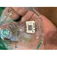 FENTON Green COCA COLA GIRL HAND PAINTED Glass Bell W/TAG 6.75"H SIGNED