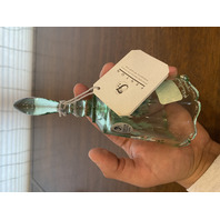 FENTON Green COCA COLA GIRL HAND PAINTED Glass Bell W/TAG 6.75"H SIGNED