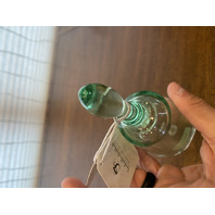 FENTON Green COCA COLA GIRL HAND PAINTED Glass Bell W/TAG 6.75"H SIGNED