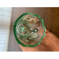 FENTON Green COCA COLA GIRL HAND PAINTED Glass Bell W/TAG 6.75"H SIGNED