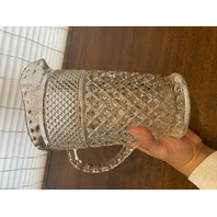 PAIR Of VTG Clear Anchor Hocking WEXFORD Pressed Glass Water Pitchers 9.75"H