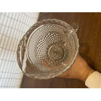 PAIR Of VTG Clear Anchor Hocking WEXFORD Pressed Glass Water Pitchers 9.75"H