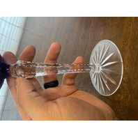 SET(12) AJKA Arabella Multicolored Cut To Clear Crystal Hock Wine Glasses 8.25"H