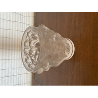 LARGE VTG LALIQUE Frosted Crystal BACCHANTES NUDE WOMAN Vase 9 5/8"H SIGNED