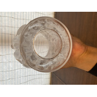 LARGE VTG LALIQUE Frosted Crystal BACCHANTES NUDE WOMAN Vase 9 5/8"H SIGNED