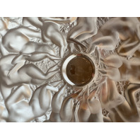 LARGE VTG LALIQUE Frosted Crystal BACCHANTES NUDE WOMAN Vase 9 5/8"H SIGNED